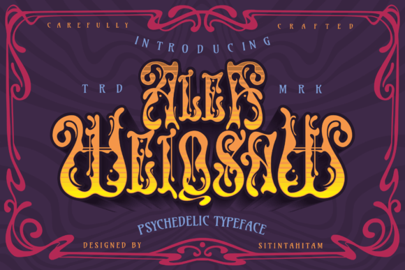 Alea Weiqsaw: The Trippy Victorian Display Font for Makers