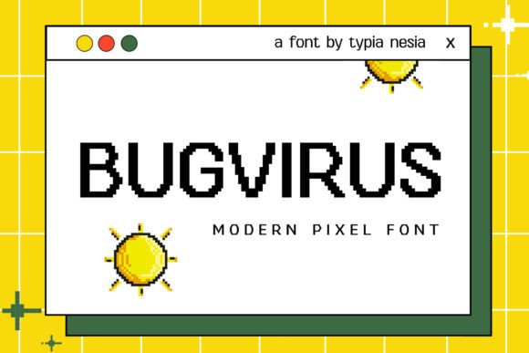 Bugvirus Pixel Font Adds Retro Grit to Branding