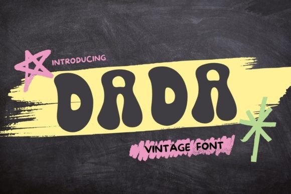 Dada: A Wavy Retro Display Font for Bold Web Design