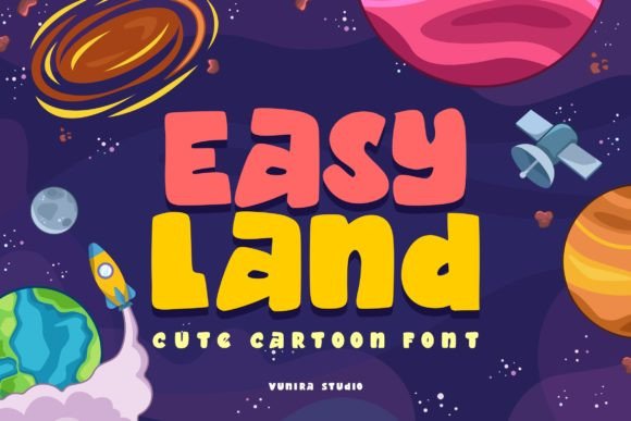 Easy Land: A Playful Cartoon Font for Makers