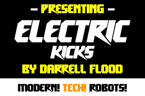 Electric Kicks Font: A Spiky Sci-Fi Display Typeface Review