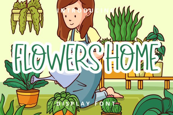 Flowers Home Font: A Soft Handwritten Typeface for Editorial Design