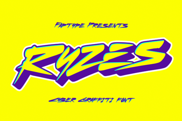 Ryzes: A Cyberpunk Display Font for Bold Digital Layouts