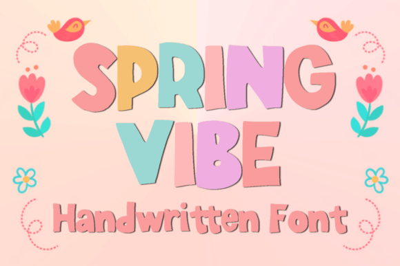 Spring Vibe: A Cheerful Bold Display Font for Crafters